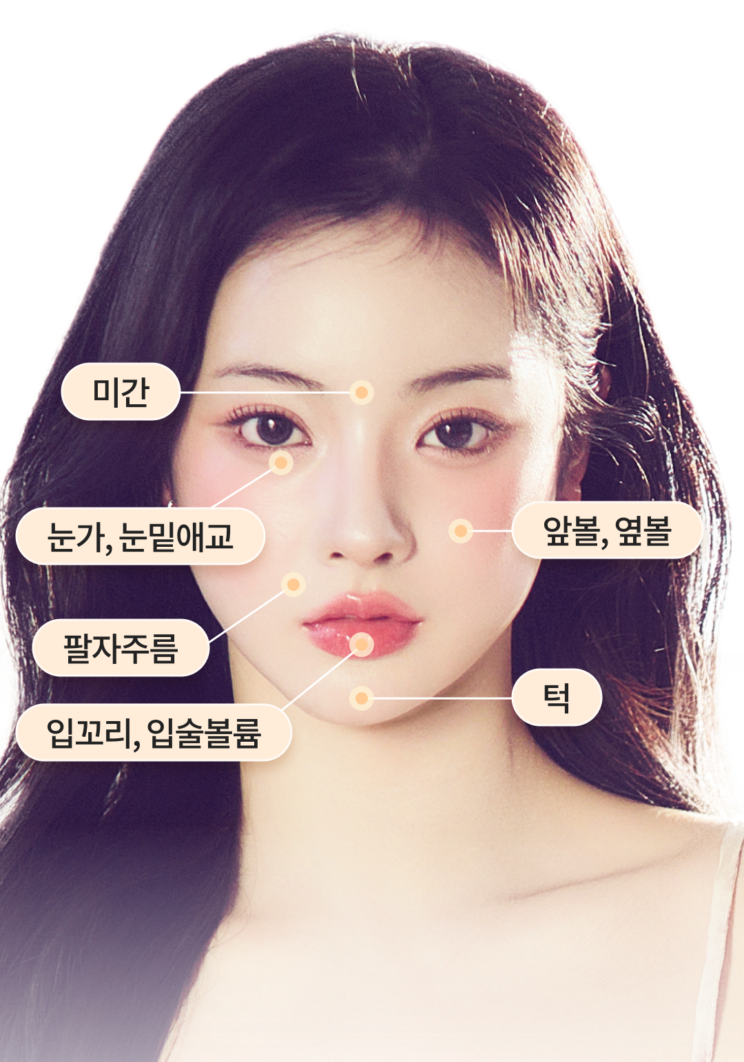 리엔장 필러 시술 부위 모델 이미지 모바일