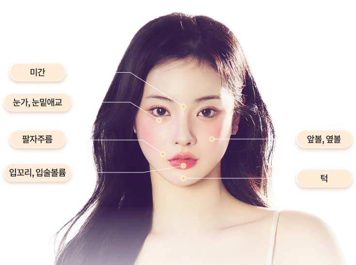 리엔장 필러 시술 부위 모델 이미지